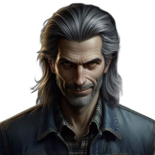 face, jacket, hair, concept art transparent PNG cut-out