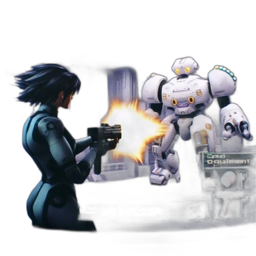 robot, concept art, comic book art, cyberpunk transparent PNG cut-out
