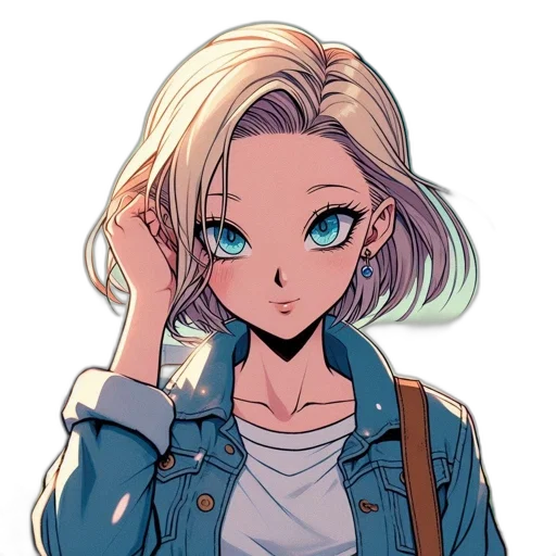 jacket, face, hair, staff transparent PNG cut-out
