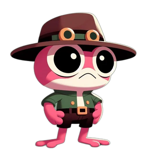 staff, hat, animal, creature transparent PNG cut-out