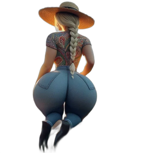 hat, dress, creature, staff transparent PNG cut-out