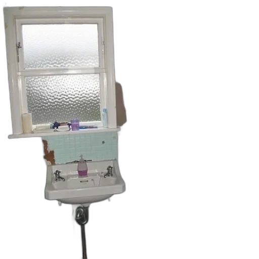 robot, bathroom, sink, mirror transparent PNG cut-out