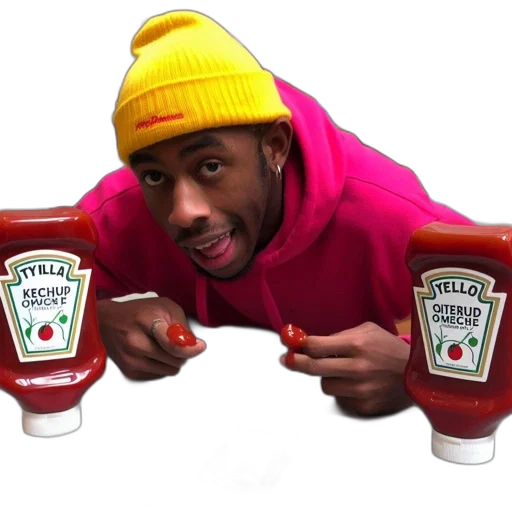 food, hat, bottle, face transparent PNG cut-out