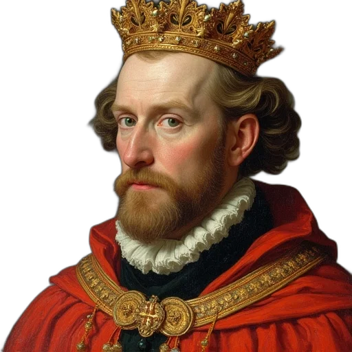 crown, face, staff, photorealistic transparent PNG cut-out