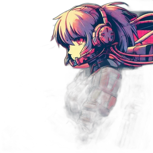 robot, mask, weapon, jacket transparent PNG cut-out