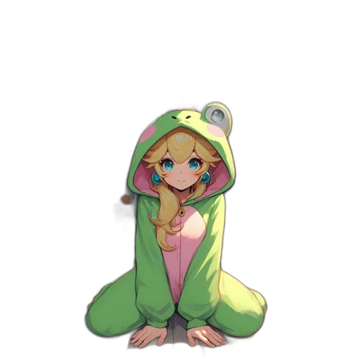 creature, staff, dress, hat transparent PNG cut-out