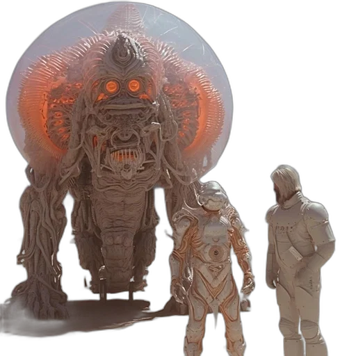 creature, concept art, fantasy art, 3d render transparent PNG cut-out