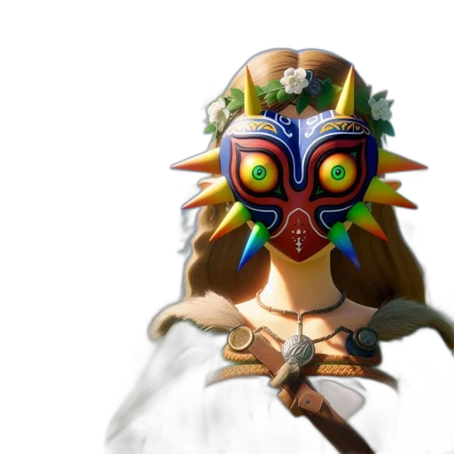 mask, crown, weapon, staff transparent PNG cut-out