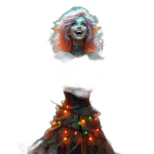 dress, jacket, crown, creature transparent PNG cut-out