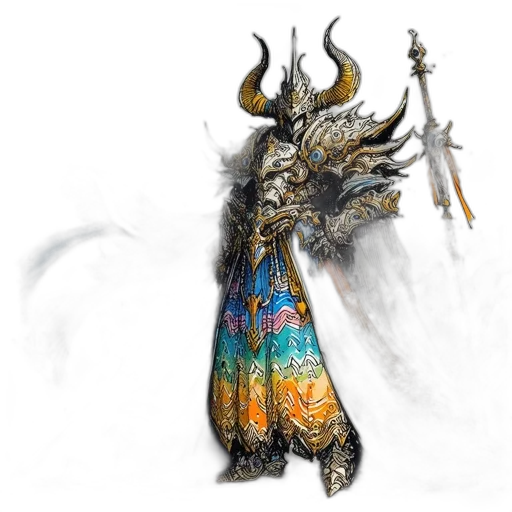 dragon, mask, staff, creature transparent PNG cut-out