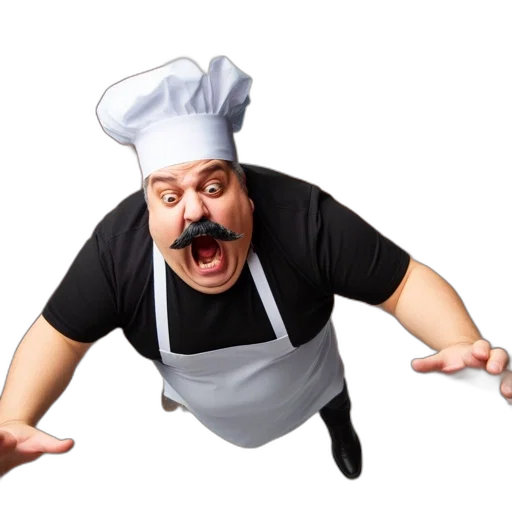 food, staff, face, hat transparent PNG cut-out