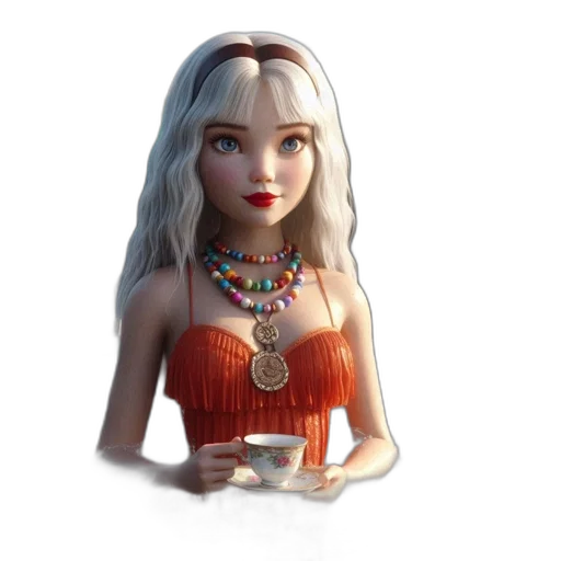 jewelry, dress, 3d render, concept art transparent PNG cut-out