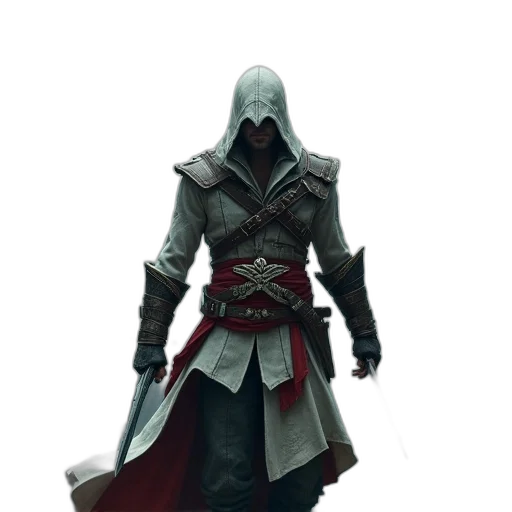 jacket, sword, mask, staff transparent PNG cut-out