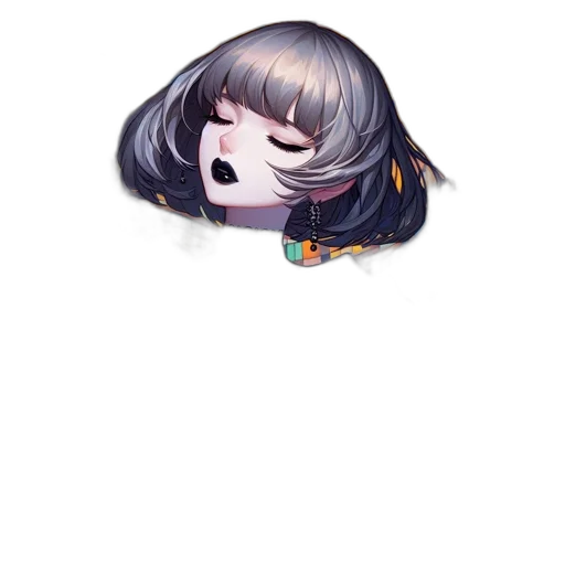 face, hair, mask, creature transparent PNG cut-out