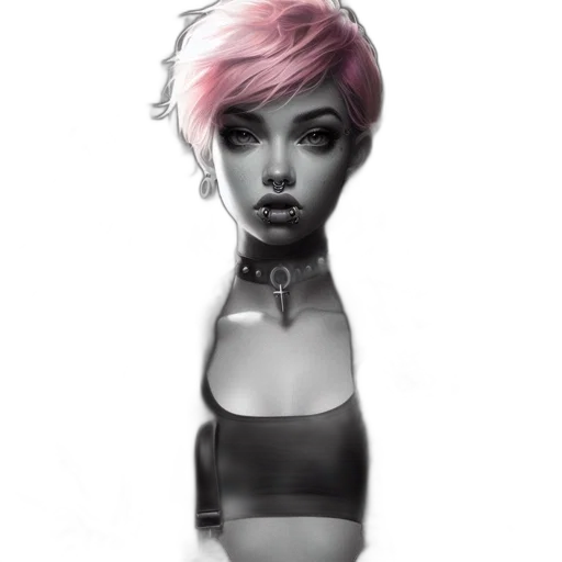 face, robot, dress, creature transparent PNG cut-out