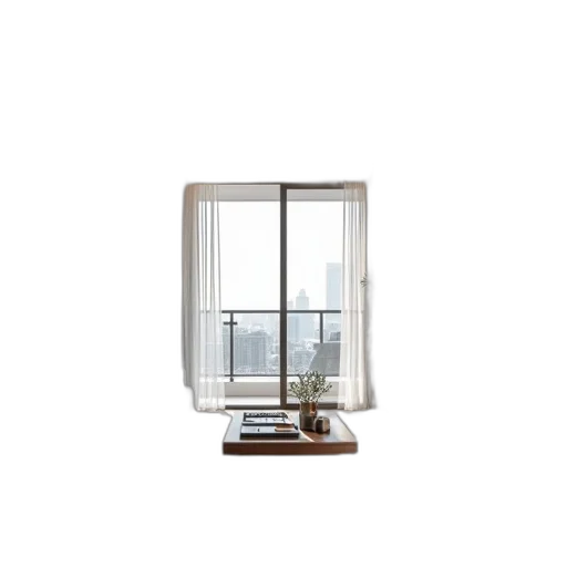 furniture, building, 3d render, earth tones transparent PNG cut-out