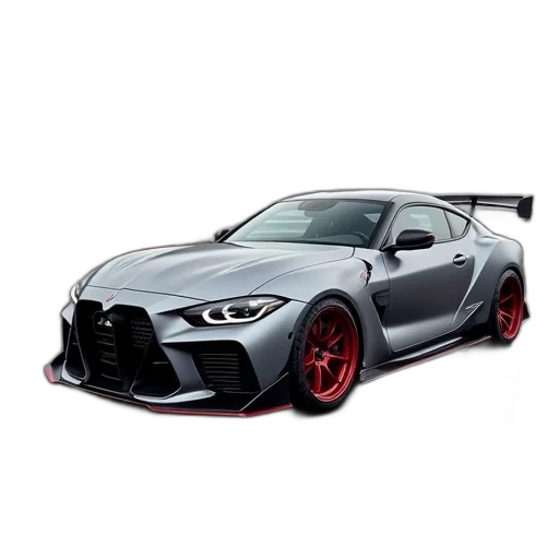 car, weapon, photorealistic, 3d render transparent PNG cut-out
