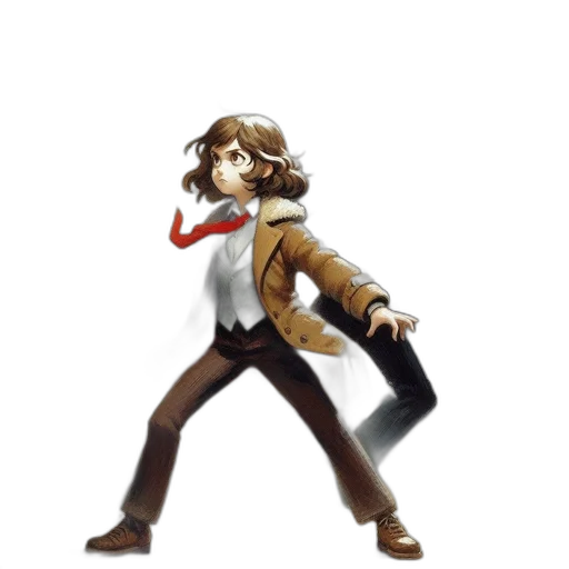 staff, jacket, robot, weapon transparent PNG cut-out