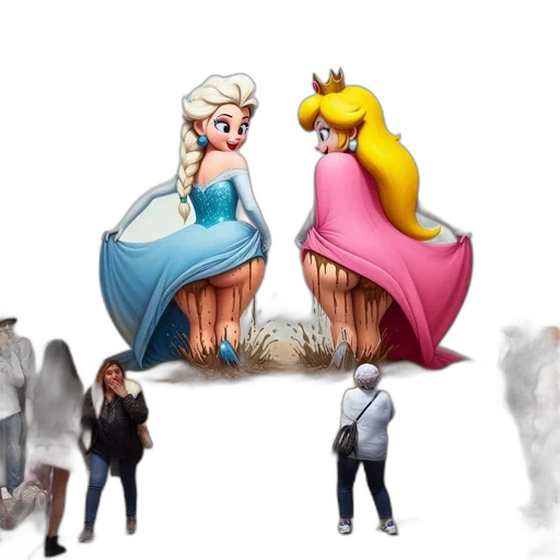 dress, crown, concept art, 3d render transparent PNG cut-out