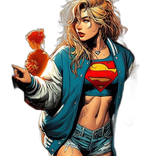 jacket, comic book art, concept art, fantasy art transparent PNG cut-out