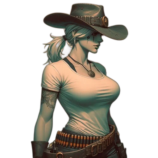 hat, weapon, staff, comic book art transparent PNG cut-out