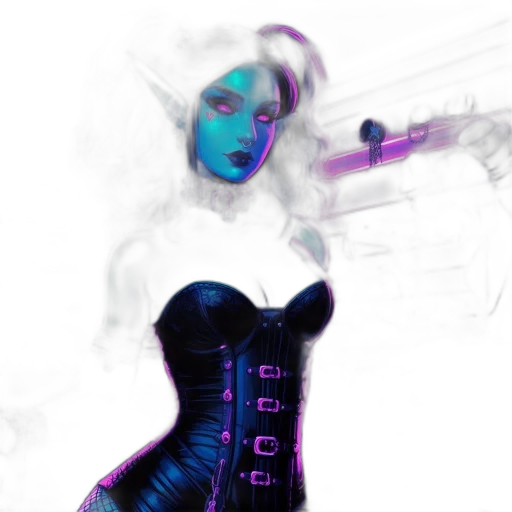 robot, dress, mask, staff transparent PNG cut-out