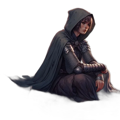 sword, jacket, dress, staff transparent PNG cut-out