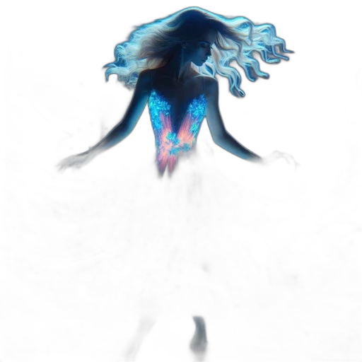 hair, creature, mask, dress transparent PNG cut-out
