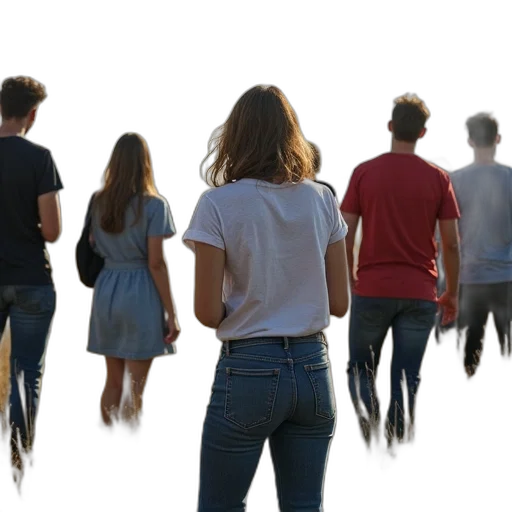 staff, hair, 3d render, concept art transparent PNG cut-out