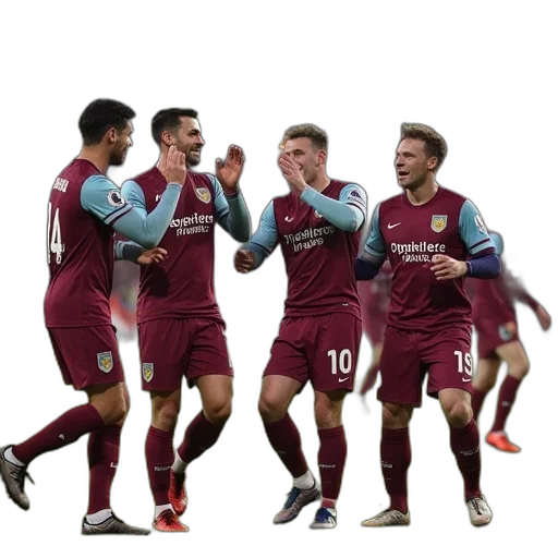 burnley, players, celebrate, aston transparent PNG cut-out