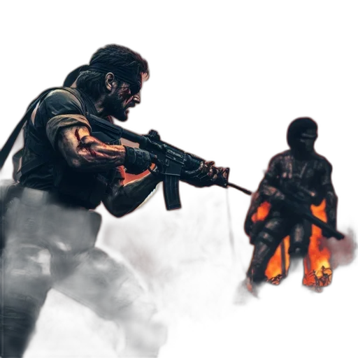 weapon, concept art, 3d render, pixel art transparent PNG cut-out