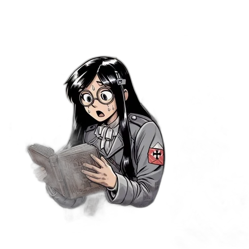jacket, staff, face, weapon transparent PNG cut-out