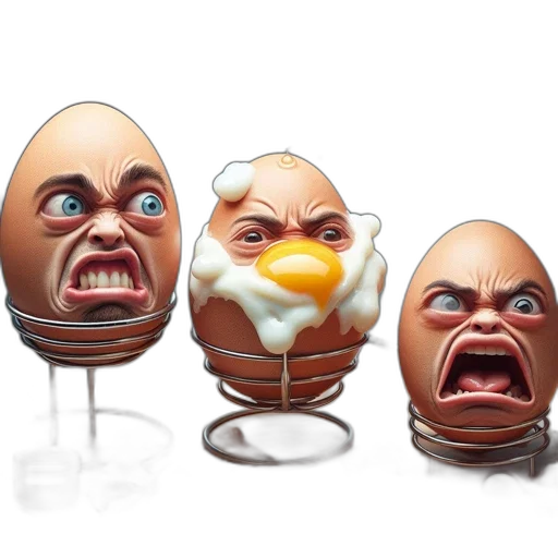 3d render, concept art, photorealistic, eggs transparent PNG cut-out