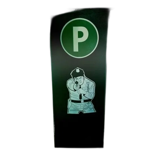 staff, 3d render, green, parking transparent PNG cut-out