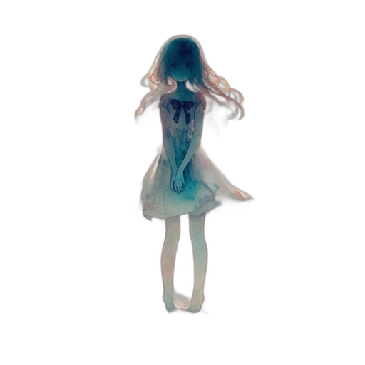 dress, hair, creature, mask transparent PNG cut-out