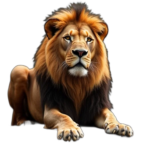 animal, crown, staff, photorealistic transparent PNG cut-out