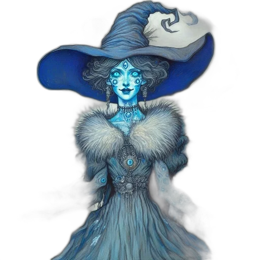 hat, dress, mask, staff transparent PNG cut-out