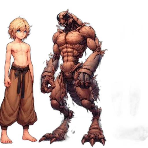 creature, concept art, fantasy art, pixel art transparent PNG cut-out