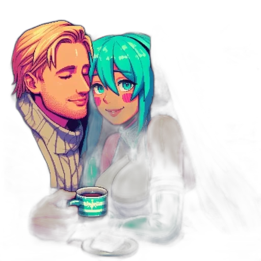 watercolor, vaporwave, pixel art, concept art transparent PNG cut-out
