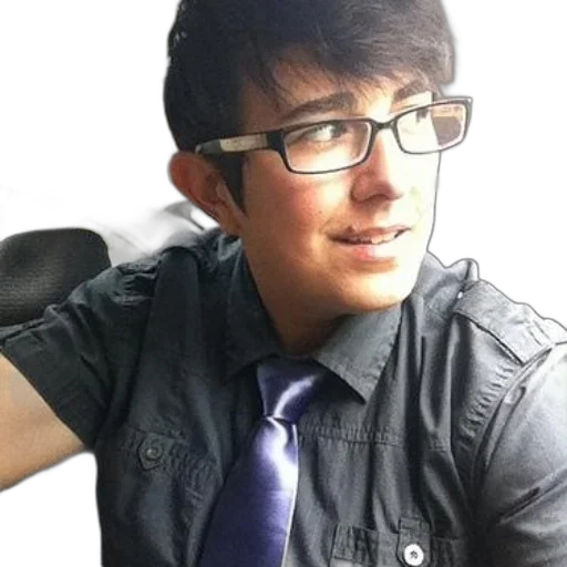 staff, jacket, face, hair transparent PNG cut-out