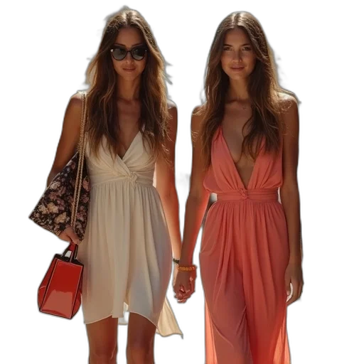 dress, pastel, earth tones, neon transparent PNG cut-out