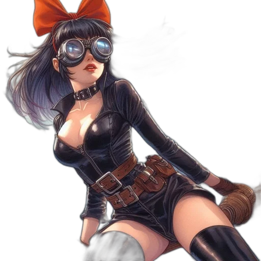 mask, dress, weapon, comic book art transparent PNG cut-out