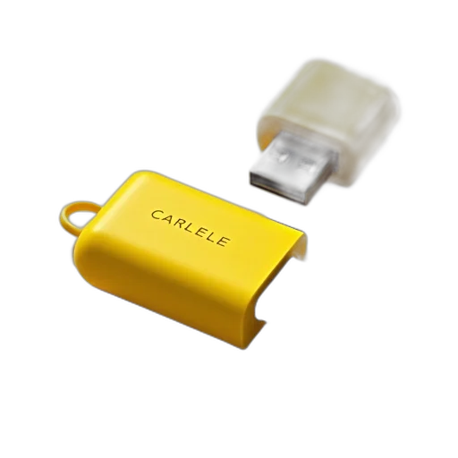 jewelry, 3d render, yellow, usb transparent PNG cut-out