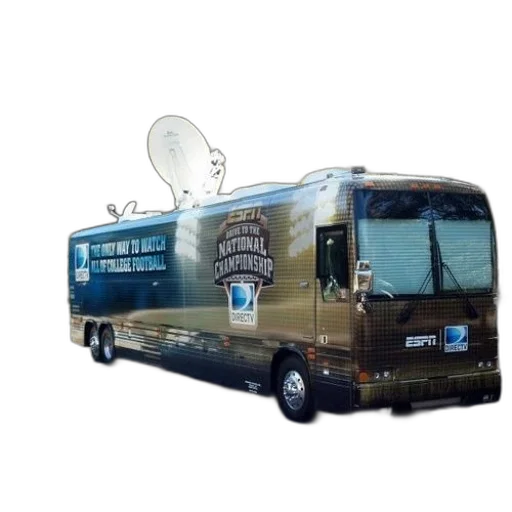 large, bus, directv, espn transparent PNG cut-out