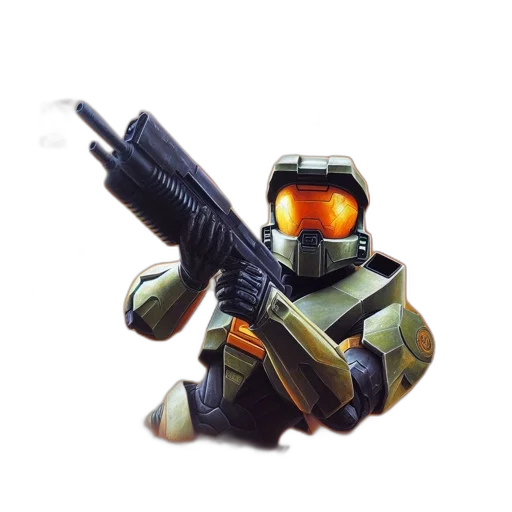robot, weapon, 3d render, concept art transparent PNG cut-out