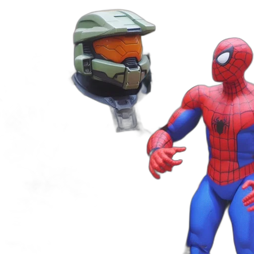 concept art, 3d render, comic book art, two transparent PNG cut-out