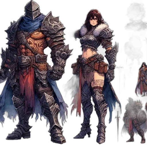 fantasy art, concept art, comic book art, pixel art transparent PNG cut-out