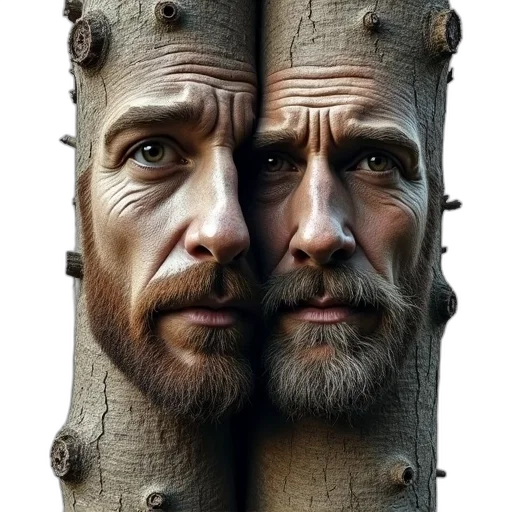 face, crown, tree, mask transparent PNG cut-out