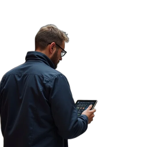 staff, jacket, warehouse, worker transparent PNG cut-out