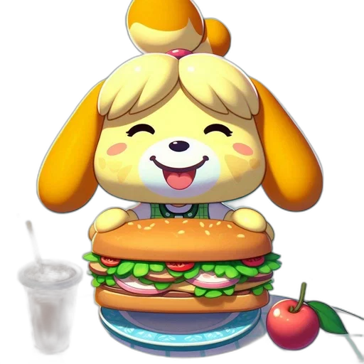 food, animal, staff, pixel art transparent PNG cut-out